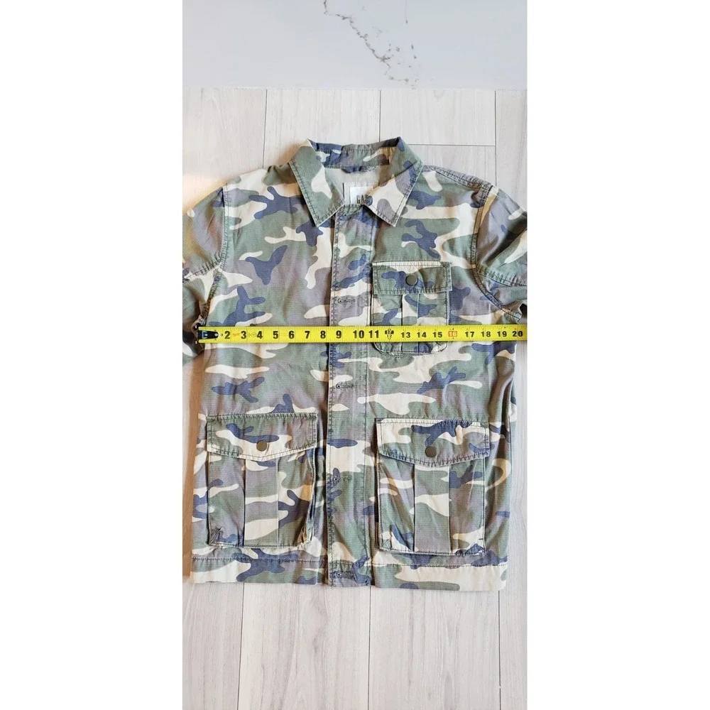 Gap Field Jacket Mens S Green Camo Military Utility Hunting Gorpcore Surplus